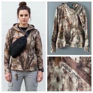 Techwear Camo Softshell Jacket Cabela's Asymmetric Zip Utility